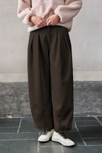 Relaxed Fit Wide Leg Knit Pants
