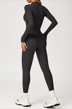 Fleece Lined Slim Thermal Yoga Workout Jumpsuit