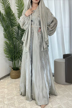 Shimmer Tulle Inner Skirt Outer Skirt Headscarf Three Piece Prom Dress