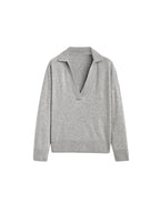 Polo Collar Casual Knitted Sweater
