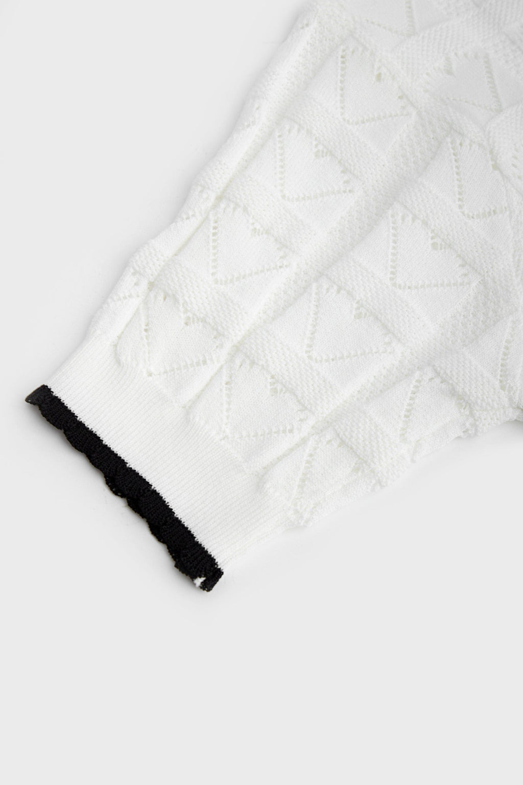 Cayden White Contrast Sweater