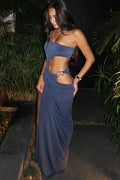Weird Puss Metal Buckle Maxi Dress