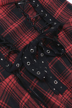 Lace-Up Waist Mini Gothic Dress