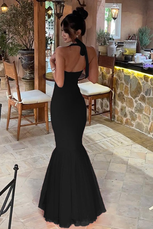 Halter Mermaid Party Dress