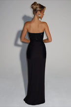 Deep Plunge Bodycon Mermaid Gown Prom Dress