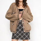Keoni Tan Contrast Cardigan