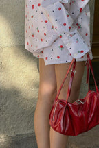 Pink Shirt Lace Trim Shorts Two Piece Set