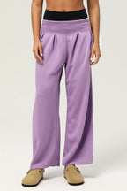 Sporty Casual Box Pleat Loose Straight Dance Pants