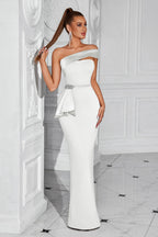 Beaded Bustier Evening Prom Dress