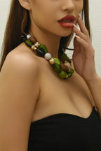 Bohemian Forest-style Resin Necklace