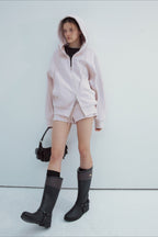 Cloud Print Double Zip Hoodie