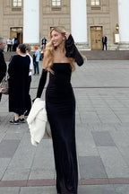 Wrap Style Off-Shoulder Mermaid Birthday Dress