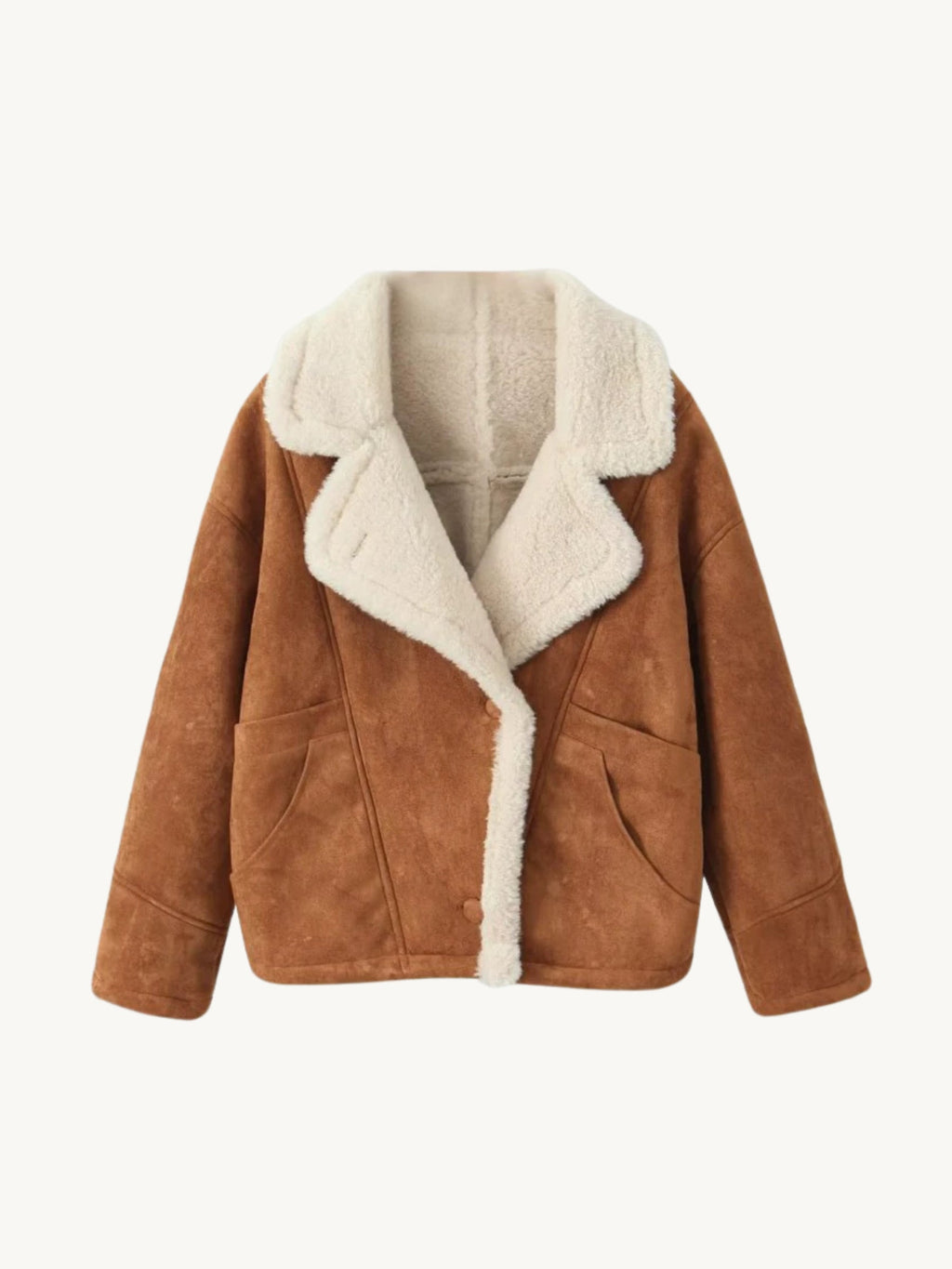 Rachel Faux Suede Shearling Coat