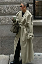 Vintage Double Breasted Belted Overcoat