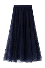 Polka dot high waist gauze skirt princess dress