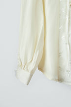 Beige Splice Buckle Shirt