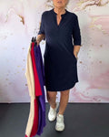 Leila Aesthetic V Neck Dress Statement Occasion Edit