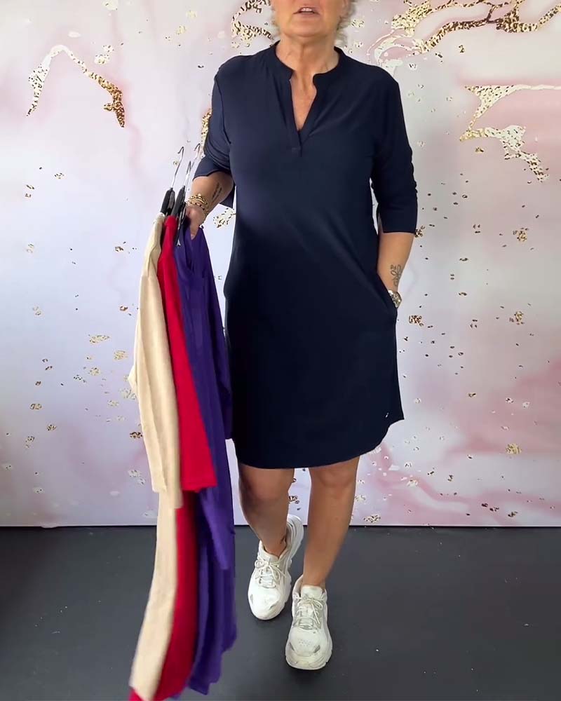 Leila Aesthetic V Neck Dress Statement Occasion Edit
