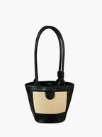 Duo-Tone Woven Panel Tote Bag