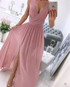 Julia Chic Sleeveless Beach Dress for Women with a Deep V Neck Premium Wardrobe Essential