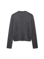 Gold Decorated Row Button Short Knitted Cardigan