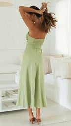 Calico Dress Green