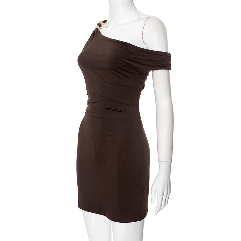 Gans Mini Dress Brown