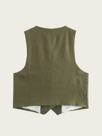 Zuri Cropped Button-Up Vest