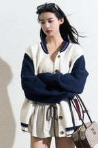 Varsity-Style Cardigan Jacket