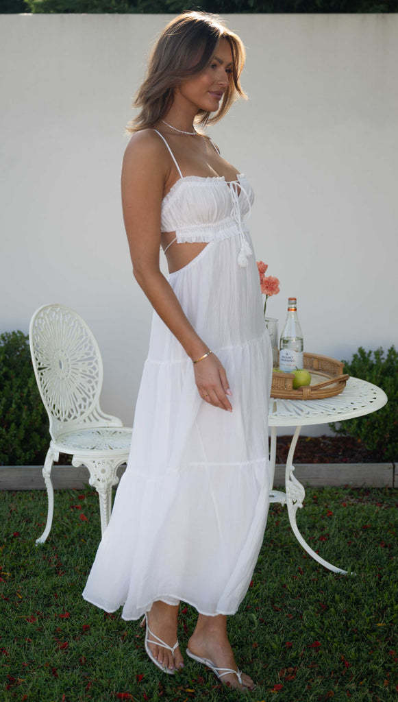 Saz Maxi Dress White