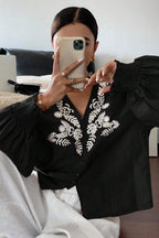 Everyday Luck Floral Embroidered Cotton Top - 5 Colors