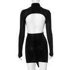 Doren Night Mini Dress Black