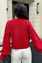Candy Color Long Sleeve Knitted Cardigan