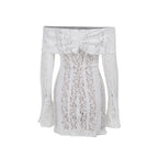 Reverie Off Shoulder Dress White