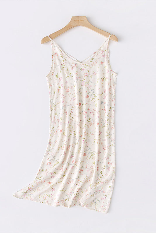 María Boutique Fernanda Printed Camisole Dress with Crossed Straps At the Back Premium Wardrobe Essential