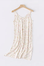 María Boutique Fernanda Printed Camisole Dress with Crossed Straps At the Back Premium Wardrobe Essential