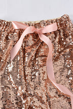 Holiday Ready Golden Sequin Bowknot Pants - 3 Colors