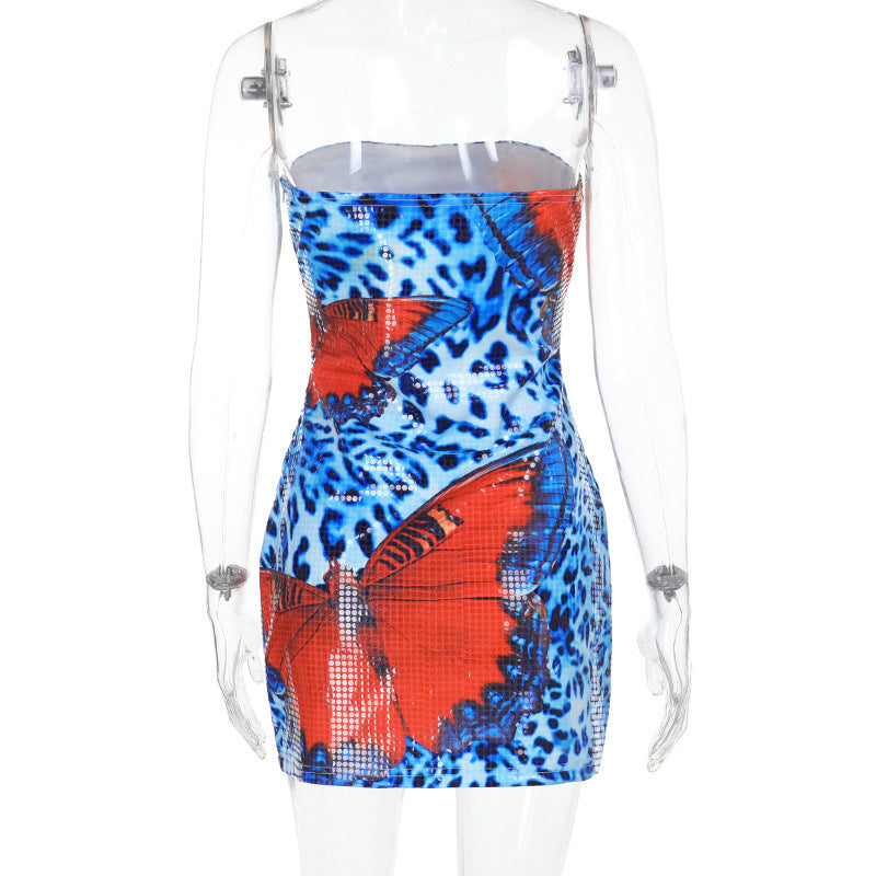 Carlini Mini Dress Blue