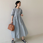 Elida Loose Dress with Puff Sleeves for Women Special Occasion Look
