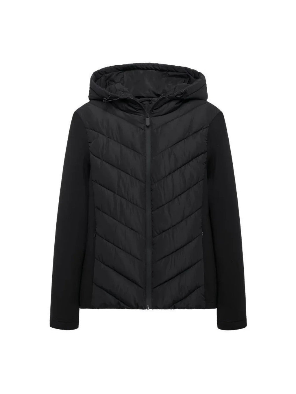 Cotton Padded Coat With Stand Up Collar For Casual Wear