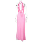 Rosier Slit Dress Pink