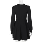 Bloom Skater Dress Black