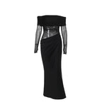 Alisha Off Shoulder Dress Black