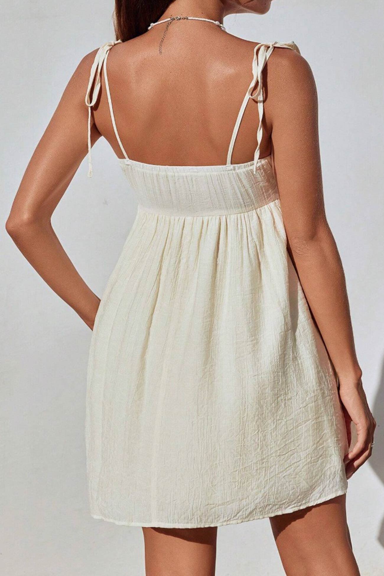 Bow Tie up Cami Mini Dress