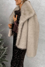 PREMIUM GREY FUR COAT