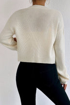 Bear Embroidery Short Cardigan