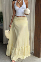 Striped Colorblock High Waist Pencil Skirt