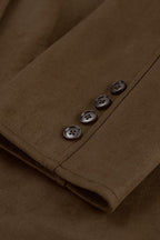 Vintage Suede Insulated Notch Lapel Coat