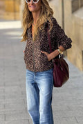 Fashionable Leopard Print Jacket