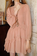 Crystal Cut Out Ruched Mini Dress